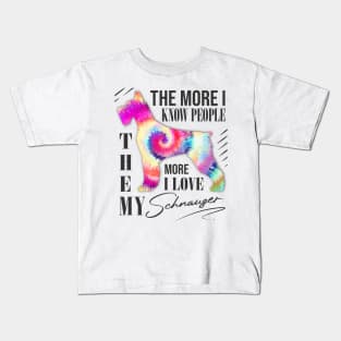 Schnauzer Lover Tye die Design Kids T-Shirt